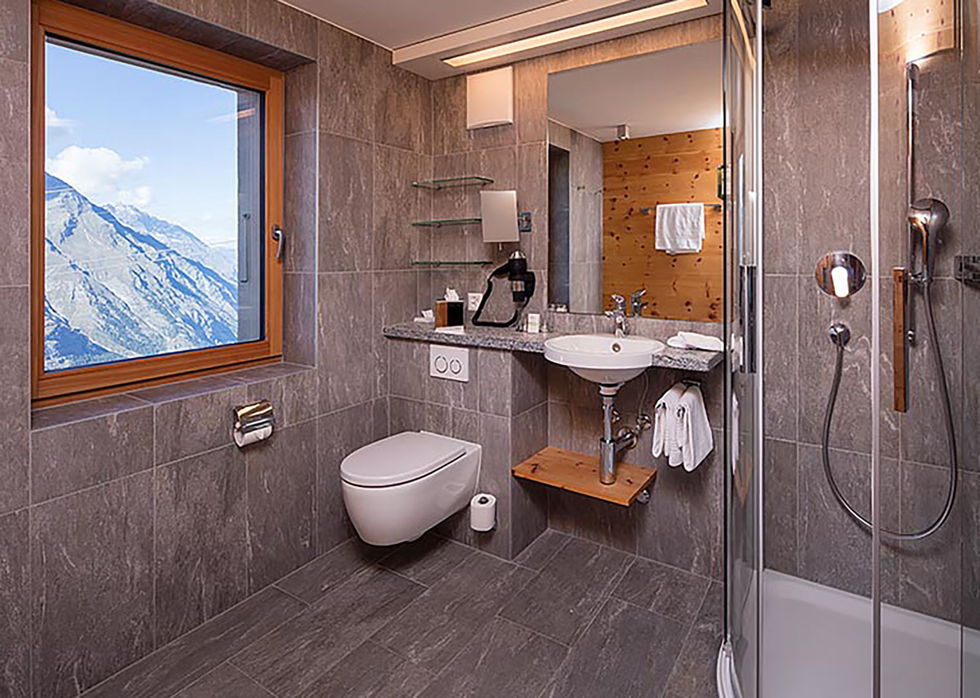 Double Room Shower Room - Riffelhaus Hotel - The Matterhorn