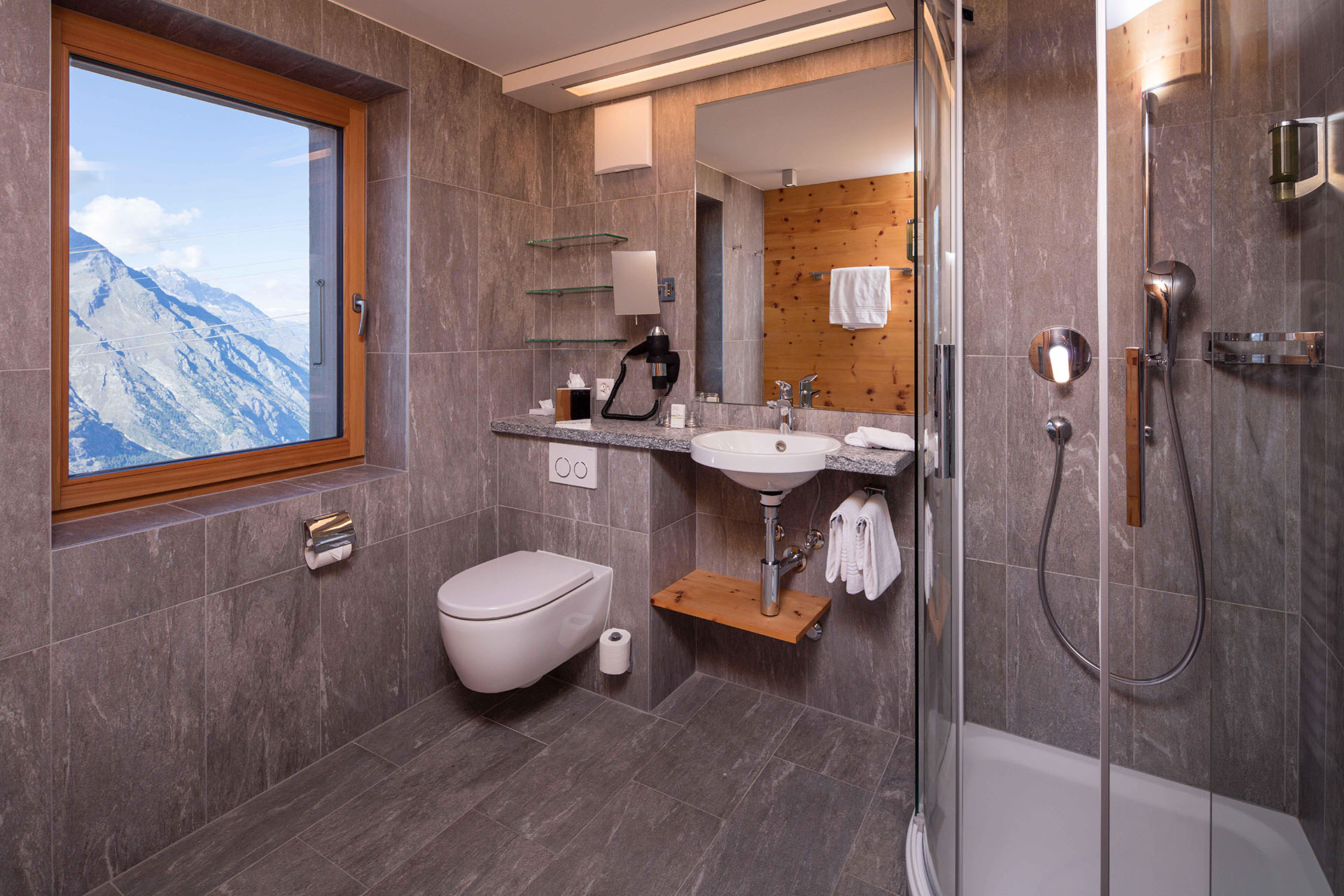 Double Room Shower Room - Riffelhaus Hotel - The Matterhorn